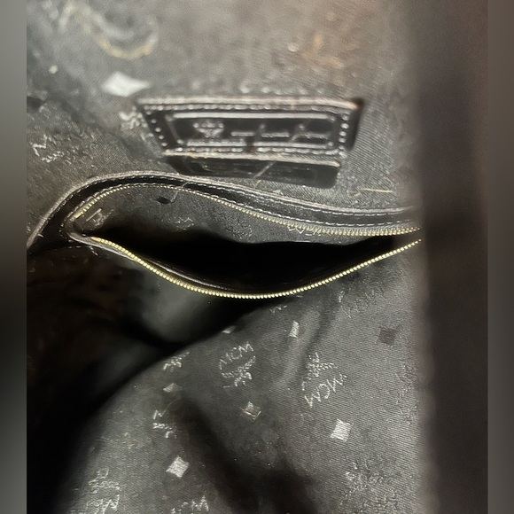 MCM Black Nylon and Leather Bucket Bag, with lock. EUC - Picture 11 of 16